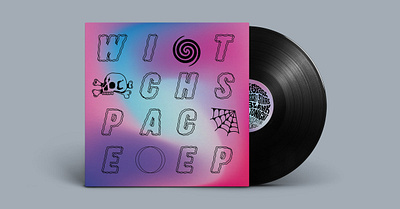 Spiral Death Trap Album Artwork album art album artwork album cover custom type graphic design hand drawn type hand lettering illustration lettering typography vinyl record women in illustration