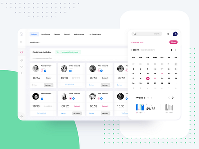 HR Portal Web App for Employee Tracking Light adobexd app branding creative design illustration minimal smarthome ui ux