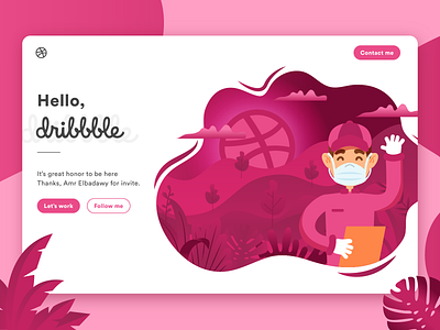 Hello Dribbble!! adobe illustrator coronavirus covid covid19 dribbble facemask hello hello dribbble hello world hellodribbble illustration illustrator landingpage mask nature ux ux ui ux design uxdesign uxui