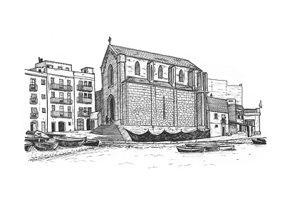 Serrallo neighbourhood architecture artwork drawing hand drawn handdrawing handdrawn illustration inkpen sketch urban