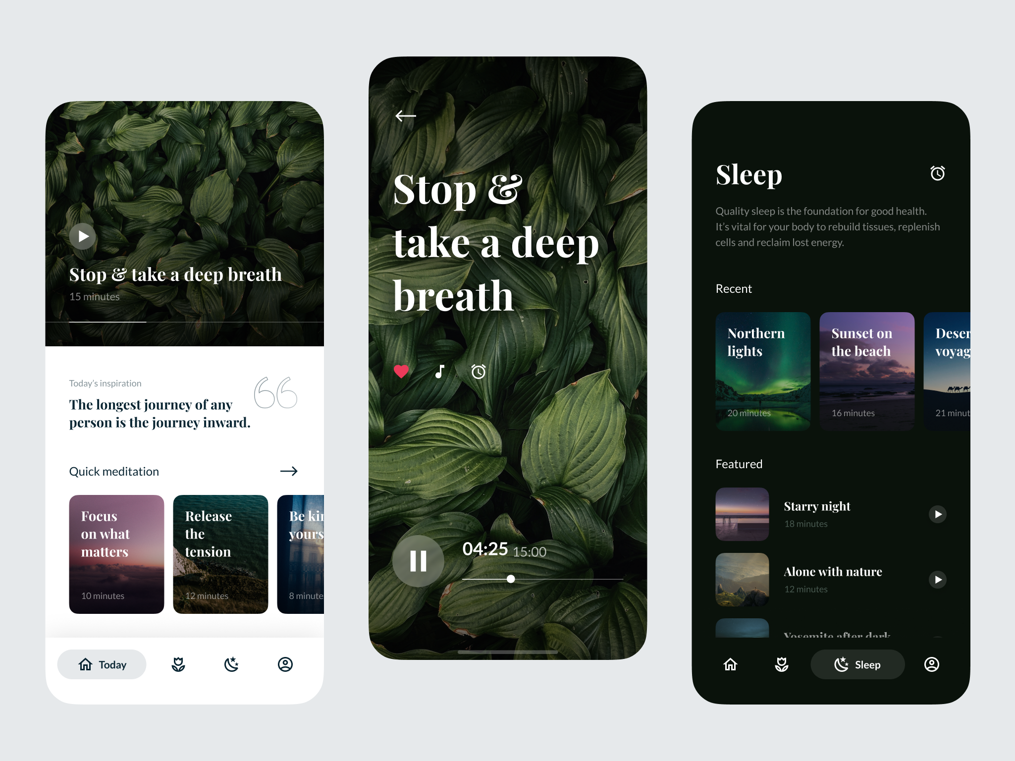 Example of Meditation App