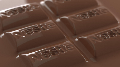 nestle chocolet 3d visualization advertisement art direction branding chocolate cinema 4d illustration nestle octane render product visualization rendering