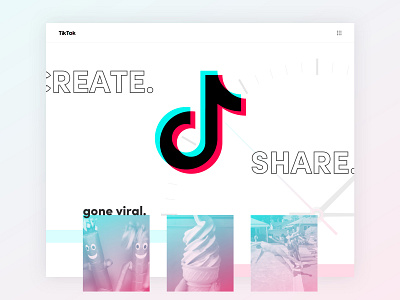 TikTok - Homepage Redesign design landing page social social media tik tok tiktok ui user interface ux video visual design web web design webdesign website website concept website design websites