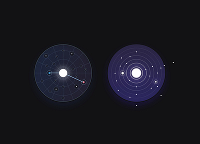 Space exploration galaxy icons navigation rocket space stars theme