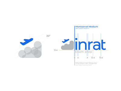 inrat Exam Prep New Logo design icon logo typography