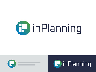 inPlanning logo gradient logo minimalism