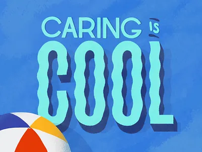 Caring Is Cool design hand drawn hand lettered hand lettering illustration lettering