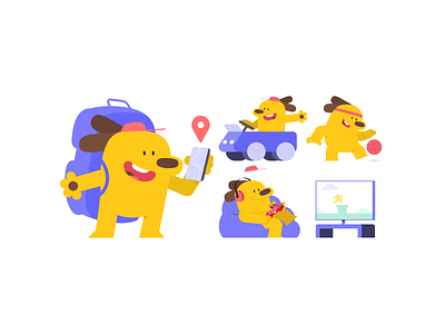 Bumper! 🐶 2d art 2d character car car insurance charactedesign character design dog fun illustration insurance insurance app logo play travel video games