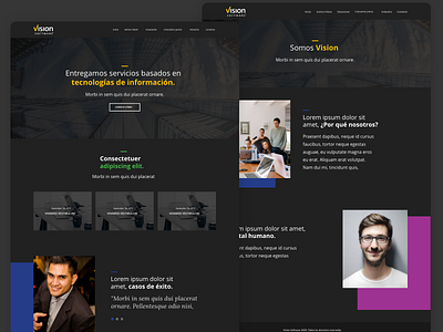 Website vision dark colors dark design interface minimalist ui uiux ux website