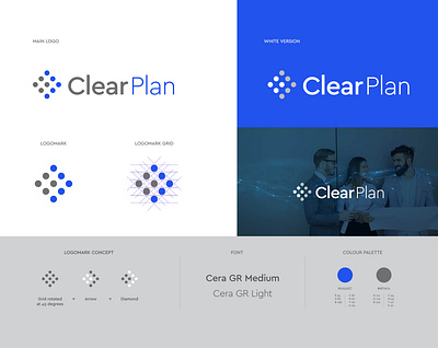 Clear Plan - Logo Design branding branding design design grid logo logo logo design logomark logotype software technology vector