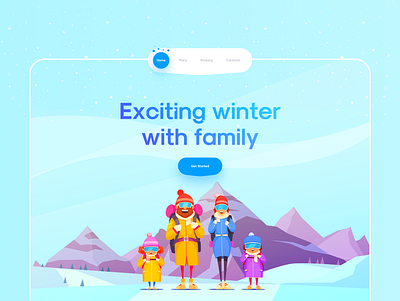 Winter Tour Landing ❄️☃️ 3d app app design app ui clean clean ui landing landing page minimal mobile app snow tour trend trip ui uidesign web web ui website winter