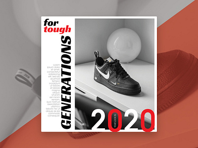Ad for Shoe Collection Launch black and white branding design marketing typography