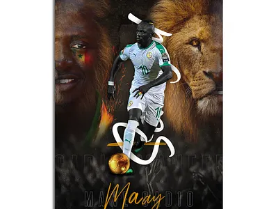 Poster - Mane Maay Sadio design photomanipulation photoshop poster design soccer