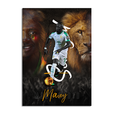 Poster - Mane Maay Sadio design photomanipulation photoshop poster design soccer