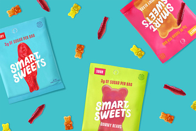 Smart Sweets brand identity canada candy health packaging sweet