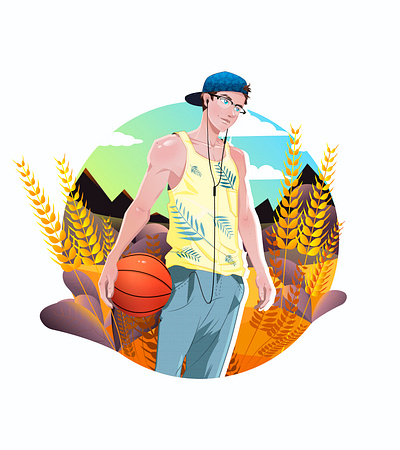 Boy anime boy design icon illustration illustrator ui vector