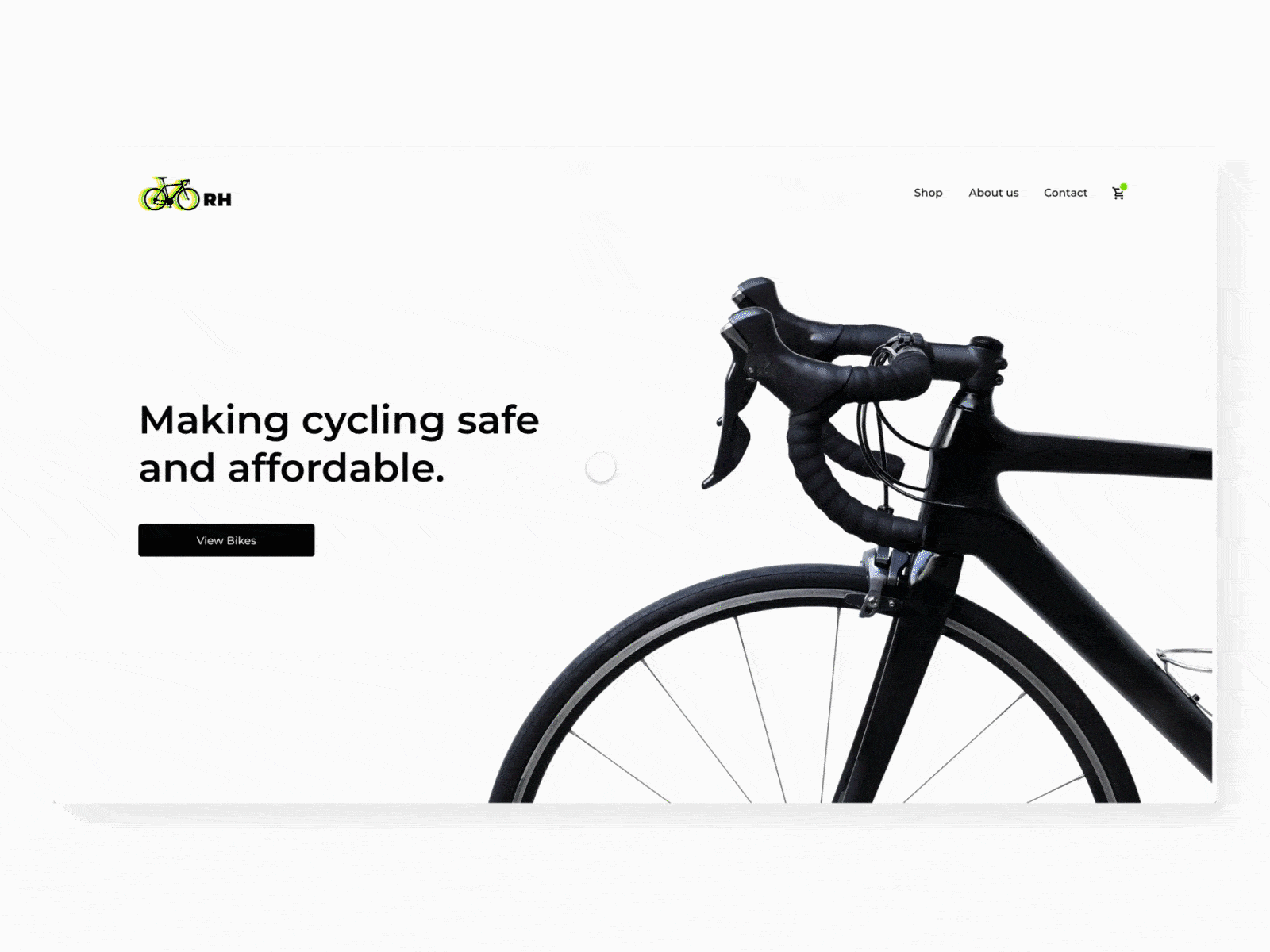 Online Bike Shop animation bike concept minimal redesign redesign concept ui webdesign