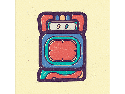 Mayan Calendar - Month 07 - Yaxkin abstract art ancient mexico contemporary art escritura geometric art maya glyph mayan art mayan calendar mayan design mayan glyph mayan haab mayan illustration mayan month mayan script mayan writing minimal design modern art prehispanic symbol of center of universe vector illustration