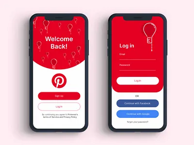 Login Pinterest app app design branding design dribbble illustration login form ui weeklywarmup