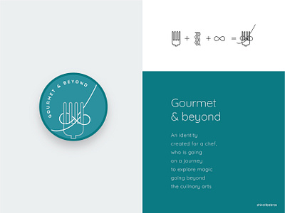 Identity design // Gourmet & beyond beyond branding food gourmet identity illustration infinity logo minimal