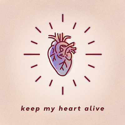 keep my heart alive design icon illustration inkscape lineart logo minimal vector