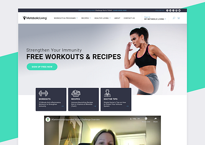 Metabolic Living Home Page Demo art direction design redesign ui design web design website