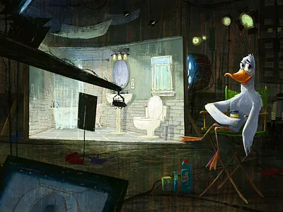 Clean Set animation animation art art color environment design illustration painting production design