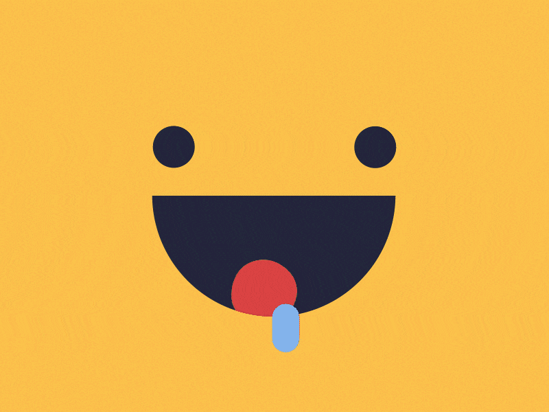 Stretch that happy face 🤭 after effects animation cute emoji face happiness happy hungry minimal motion motion graphics shapes smile stretching yellow