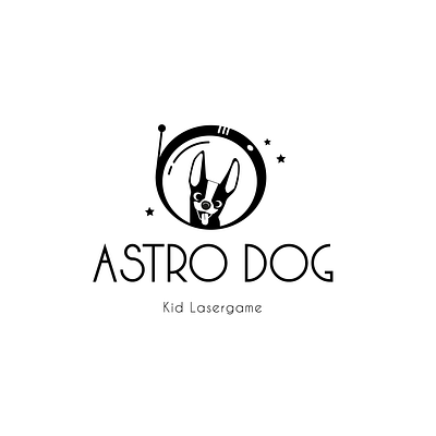 Astro Dog - logo challenge branding design flat identity illustration illustrator logo minimal vector