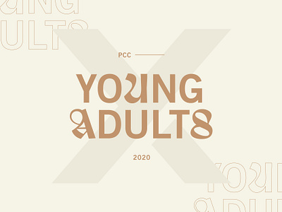 YA adults blackletter font identity lock logo neutrals outline trickster type typography wordmark young