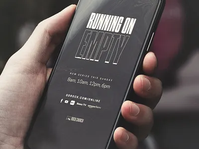 Running On Empty - Sermon Series adobe photoshop church church design church marketing concept design dark design instagram post instagram stories photoshop social media texture typography