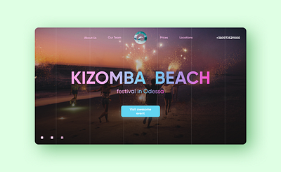 Kizomba fest in Odessa city clean ui landing landing page logo typography ui ux web