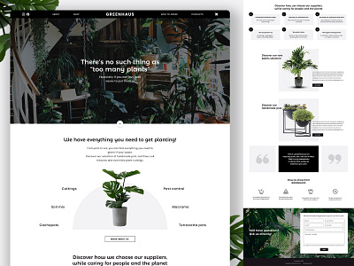 Greenhaus - landing page exploration ecommerce greenery hero image landing page plants ui uidesign ux webdesign