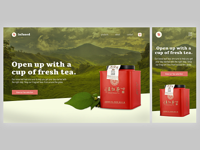 Infused Landing Page daily ui challenge