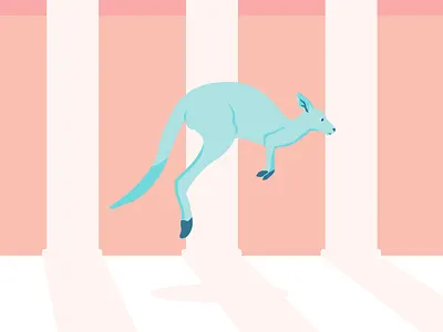 Kangaroo animal animal alphabet art design flat illustration illustrator kangaroo minimal shadow vector