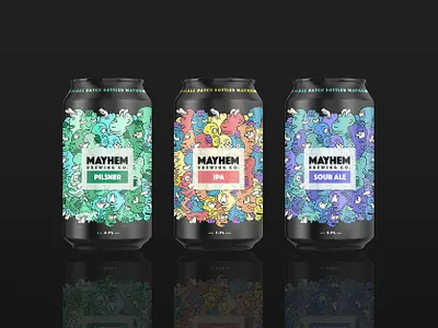 Mayhem Brewing brand design branding creative direction design logo design