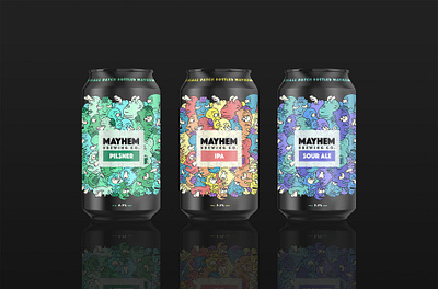 Mayhem Brewing brand design branding creative direction design logo design