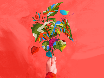 leaves painting study art color colorful digital digital painting illustration painting photoshop