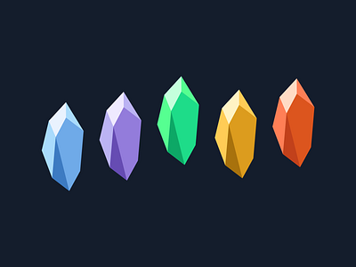 Additional Crystals for Shard Branding blue brand branding color scheme crystal crystals flat green icon illustration logo logodesign minimal orange purple vector yellow