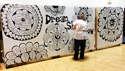 Mandala Mural acrylic paint community doodle doodles illustration mandala mandalas mural muralart paint