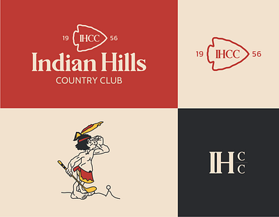 Indian Hills Country Club adobe illustrator art direction brand design branding branding identity branding identity design brandingandidentity golf club golf course illustration logo logo design logodesign logotype native american typography