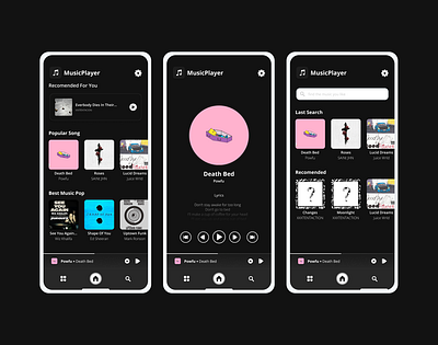 MusicPlayer android android app app design figma music music player ui ui ux ui design uiux