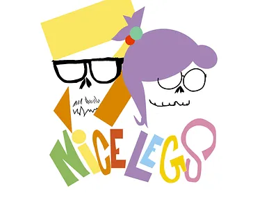 NICE LEGS - logo redesign band coffin dream pop illustration indie japan logo modern pop pop music skltl dsgn vector zak mccune