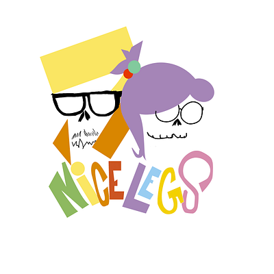 NICE LEGS - logo redesign band coffin dream pop illustration indie japan logo modern pop pop music skltl dsgn vector zak mccune