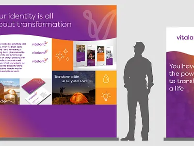 Vitalant Brand Launch banner design brand book brand identity infographic design