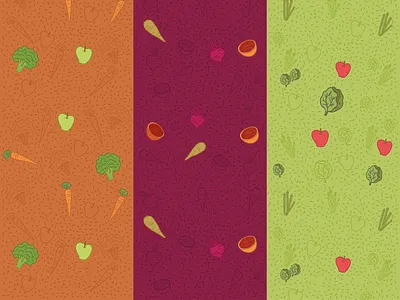Frèj Packaging Pattern burgundy childish colourful frozen fruits fun green happy illustration juice orange packaging packaging design pattern print vegetanles vibrant
