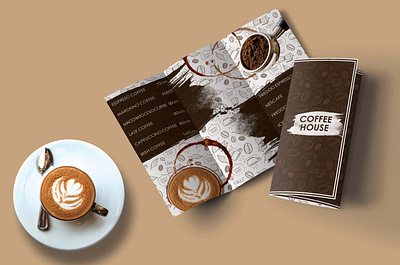 Trifold brochure (self project). brochure design coffee creative design designer graphic design indesign photoshop