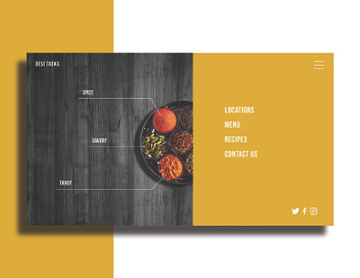 Daily UI 003 dailyui dailyui003 design india restaurant ui