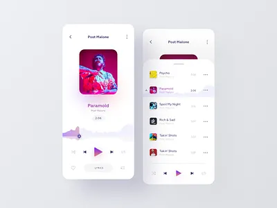 Music Player agency website app app design application inspiration interaction minimalist music app music player product design ui design ux design webdesign website
