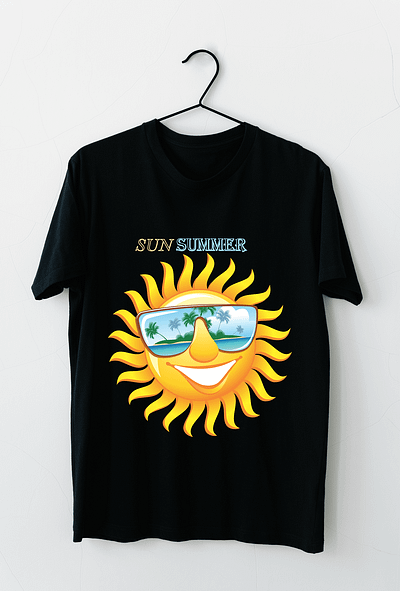 t-shirt sun design glasses illustrator logo design summer sun